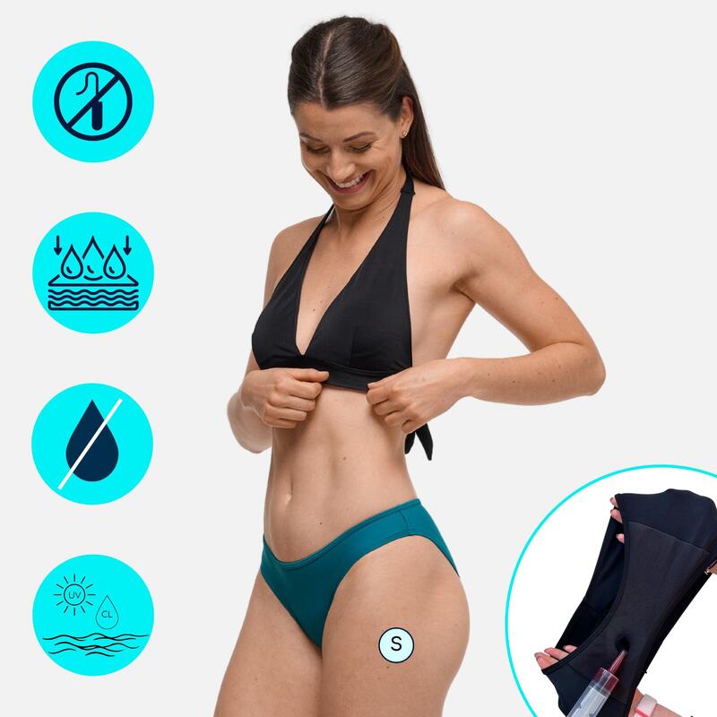 Bas de Maillot de Bain Menstruel | Femme & Ado | Flux Moyen | Eva Vert