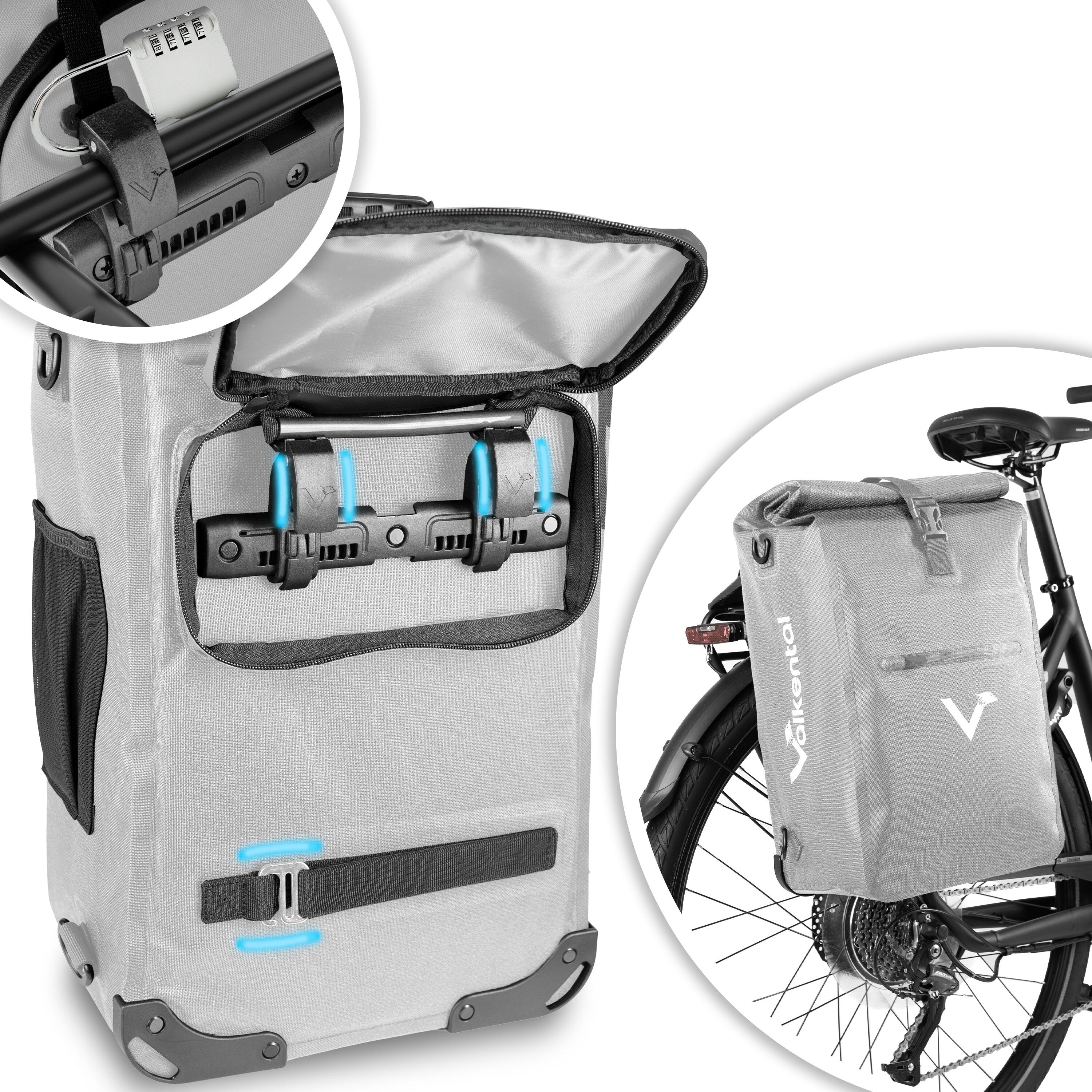 Fahrradtasche Wasserdichte 3in1 Gepäckträgertasche & Rucksack 23L - ValkOne 4/8