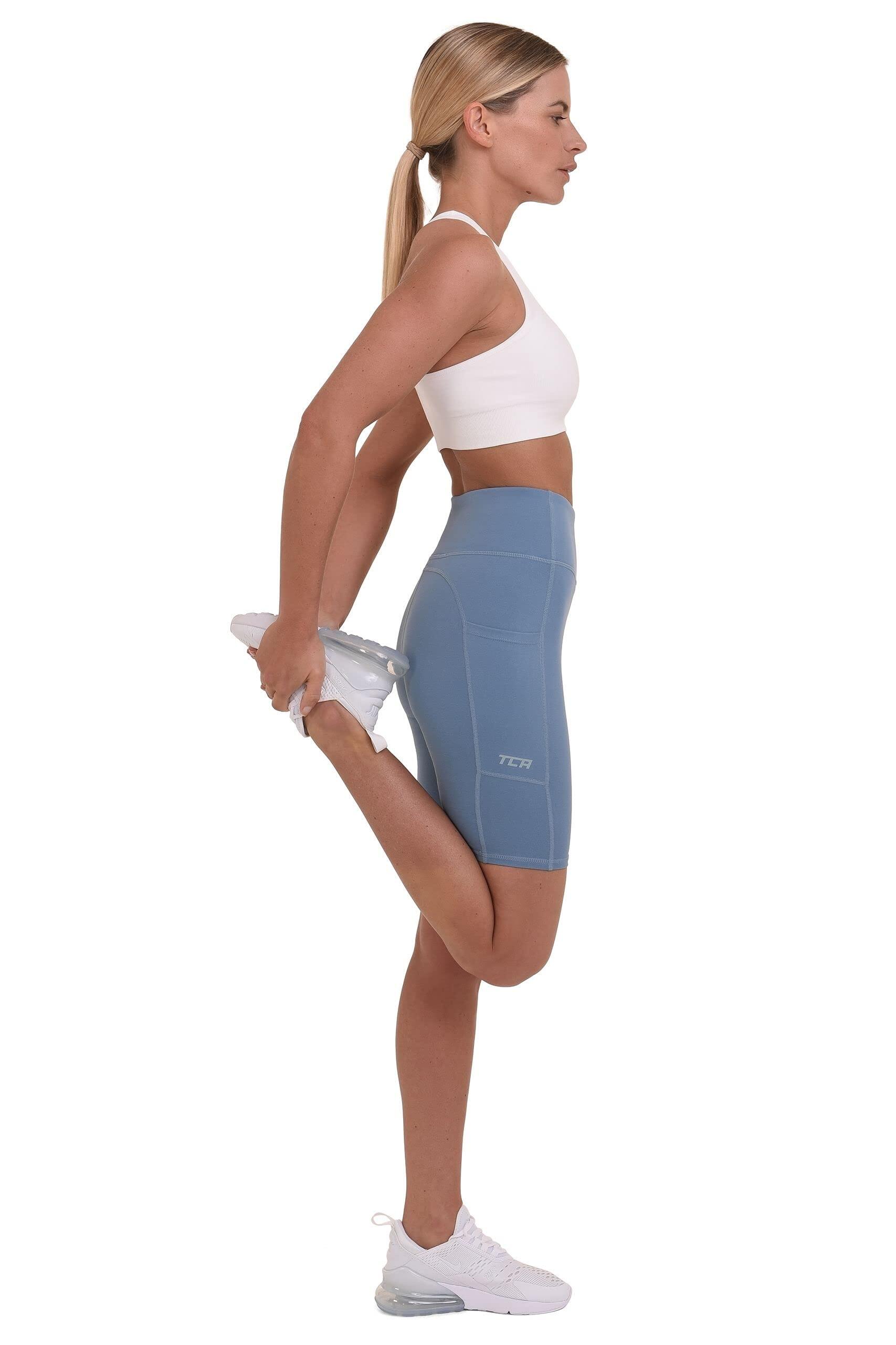 Women's Equilibrium Yoga Shorts - Blue Shadow 5/6
