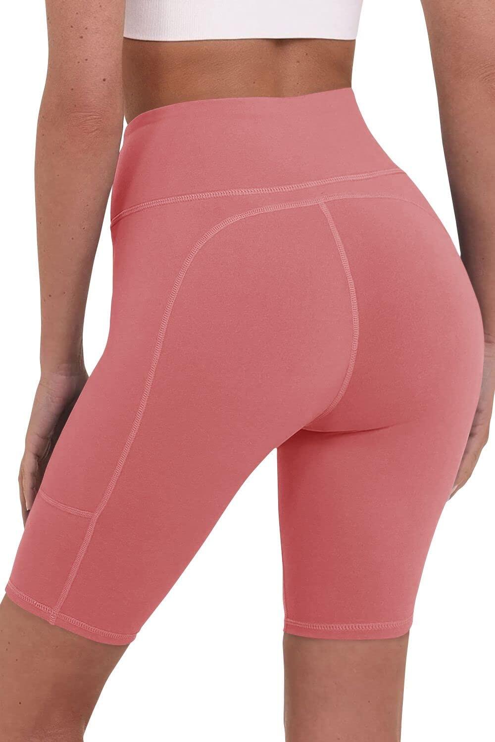 TCA Damen Equilibrium Yoga-Shorts hohe taille mit Handytasche