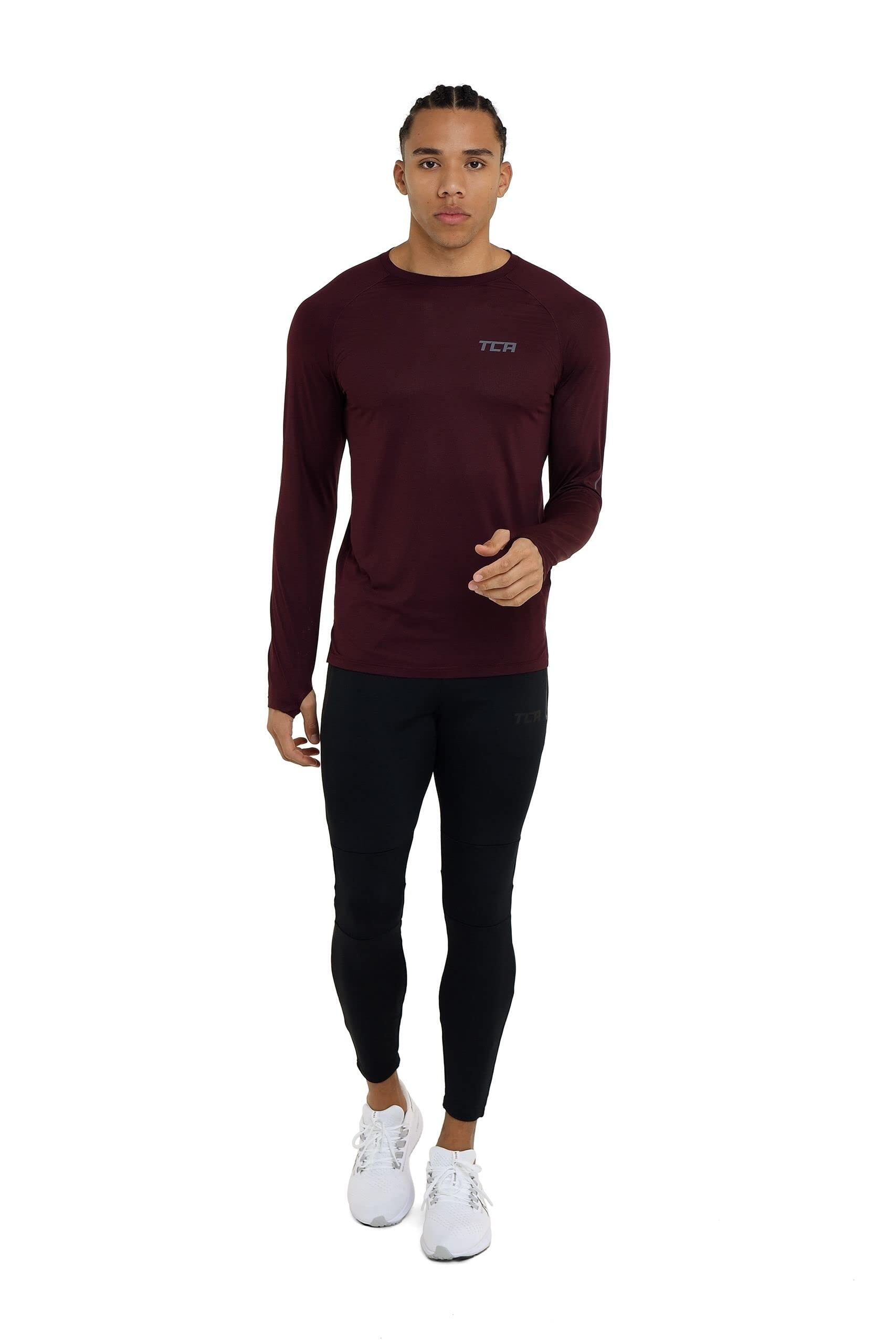 Men's Sonic Long Sleeve Running T-Shirt - Ember Red 5/6