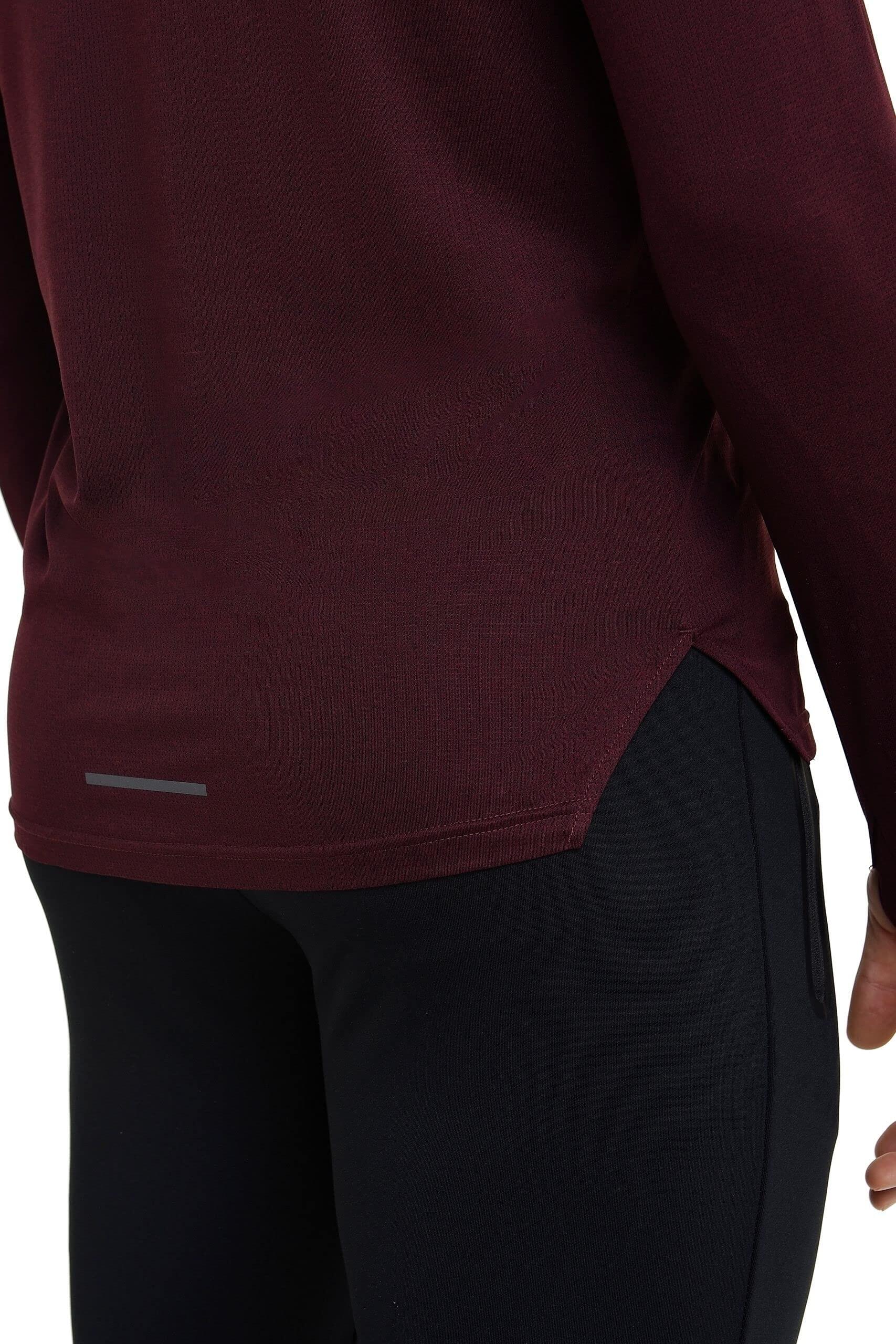 Men's Sonic Long Sleeve Running T-Shirt - Ember Red 3/6