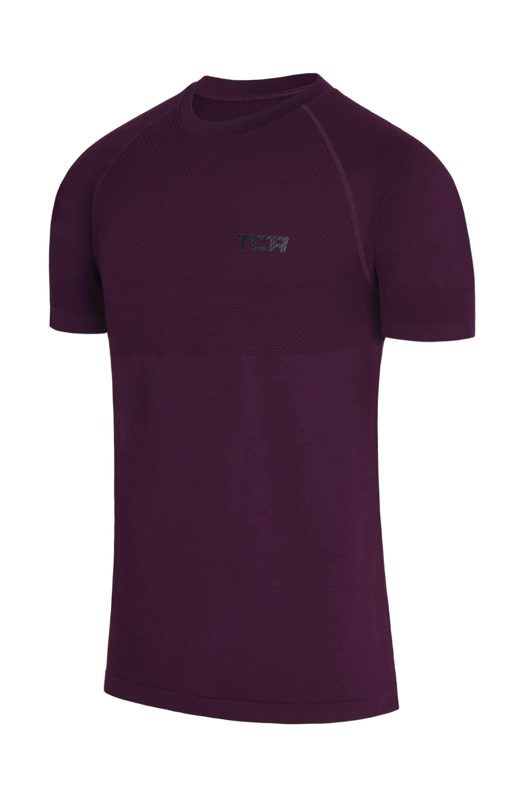 TCA Men's Superknit Breathable Running Gym T-Shirt - Purple