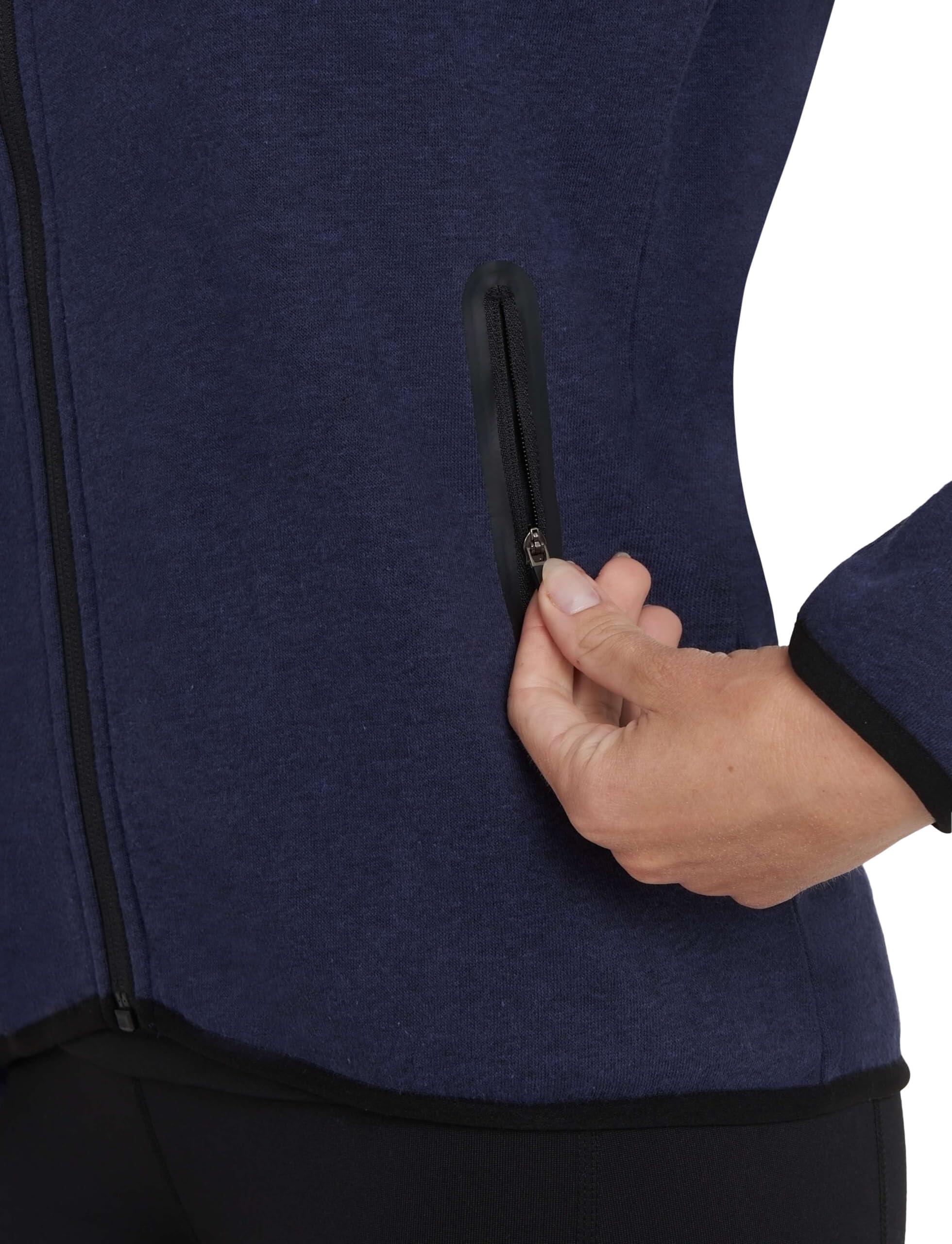 Women's Revolution Tech Hoodie with Zip Pockets - Navy Marl 5/7