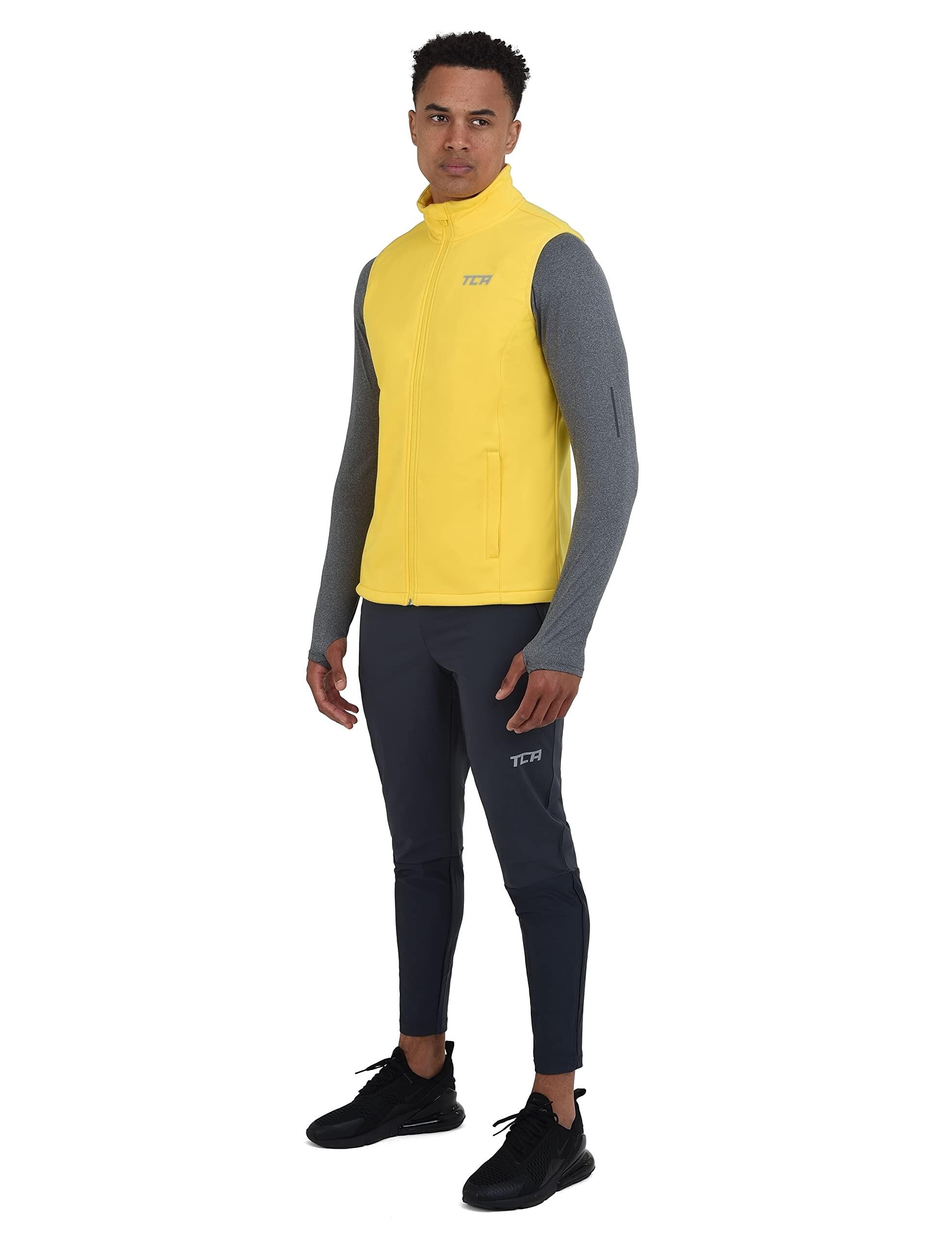 Men's Flyweight Wind-Proof Gilet with Zip Pockets - Vibrant Yellow 5/6
