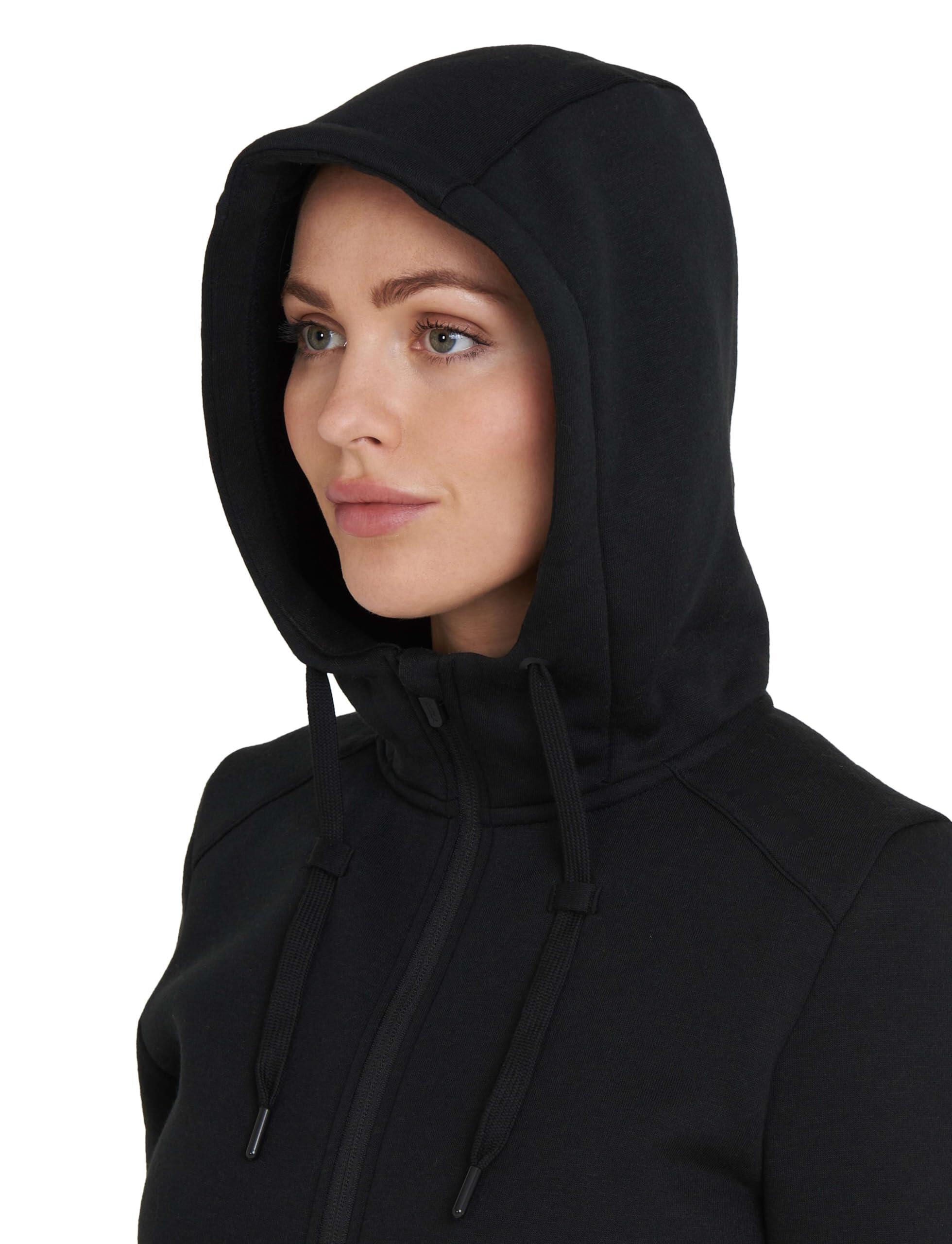 Women's Revolution Tech Hoodie with Zip Pockets - Black Marl 3/7