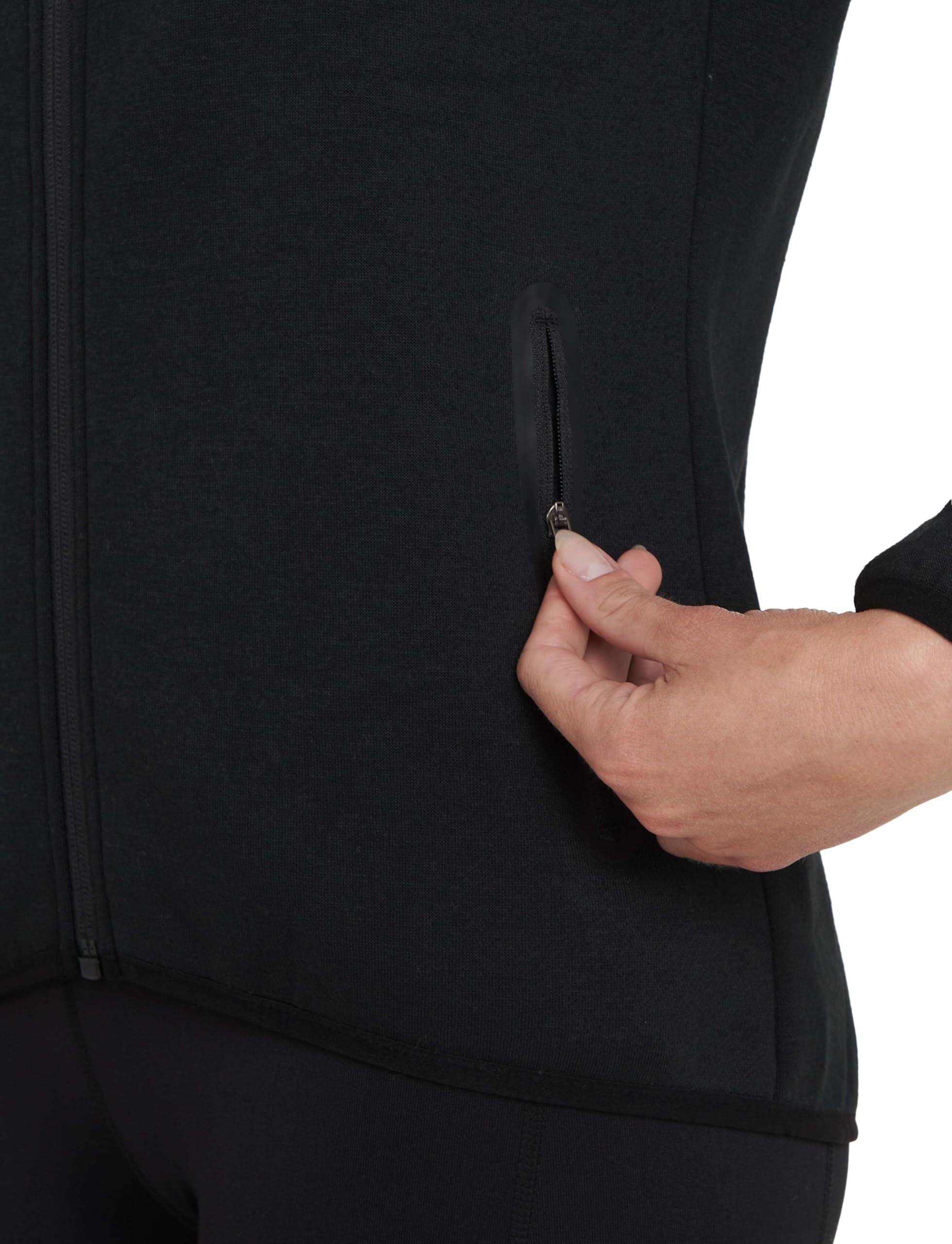 Women's Revolution Tech Hoodie with Zip Pockets - Black Marl 5/7