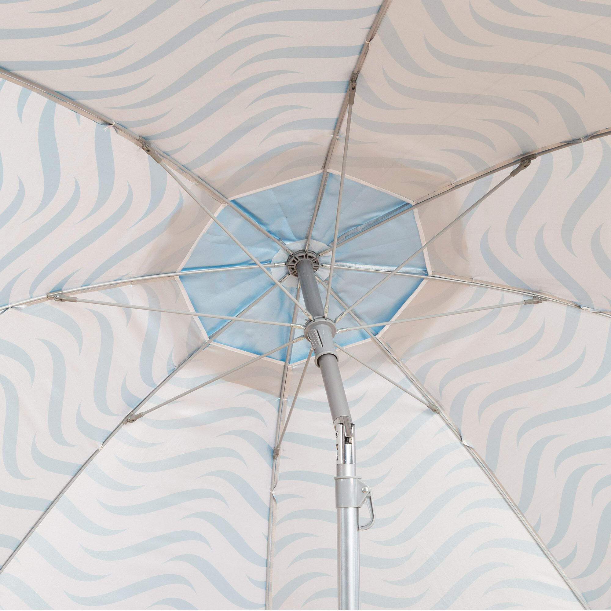 Parasol de plage coupe-vent 8 baleines 200 cm vagues plage 6/7