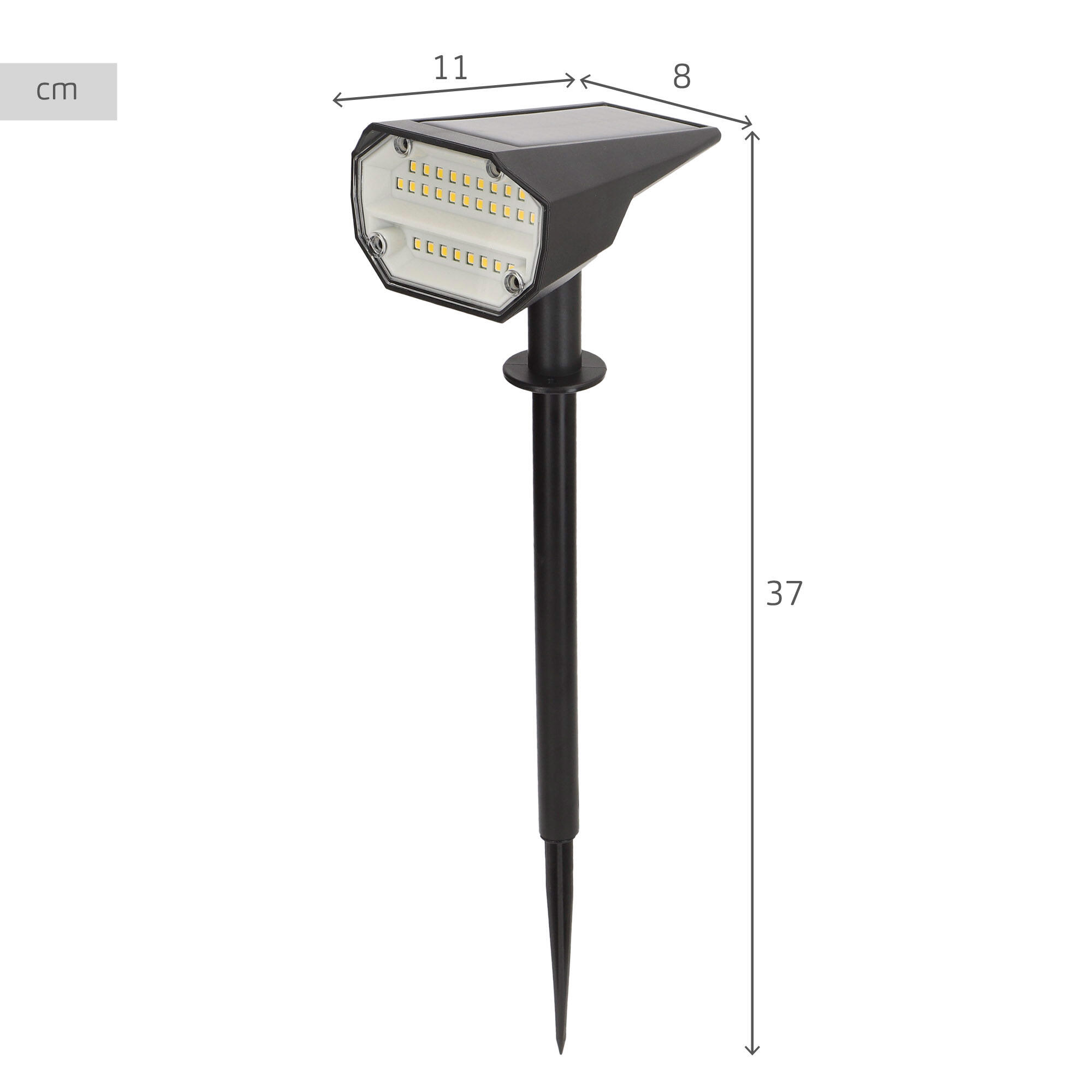 Aktive Conjunto de 6 balizas solares LED de luz quente com 2 intensidades 4/7