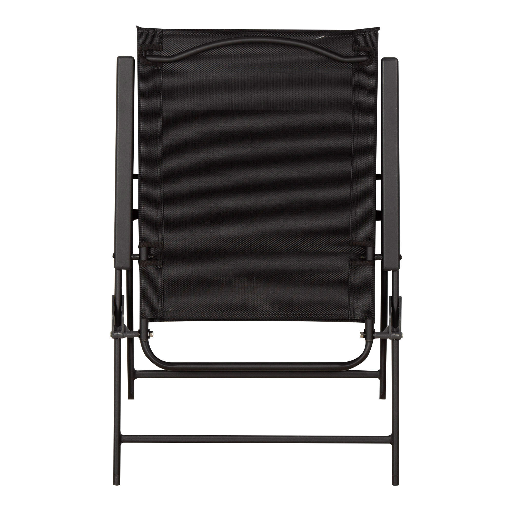 Aktive Confezione da 4 sedie da giardino pieghevoli sottili nere 47x64x95cm 3/7