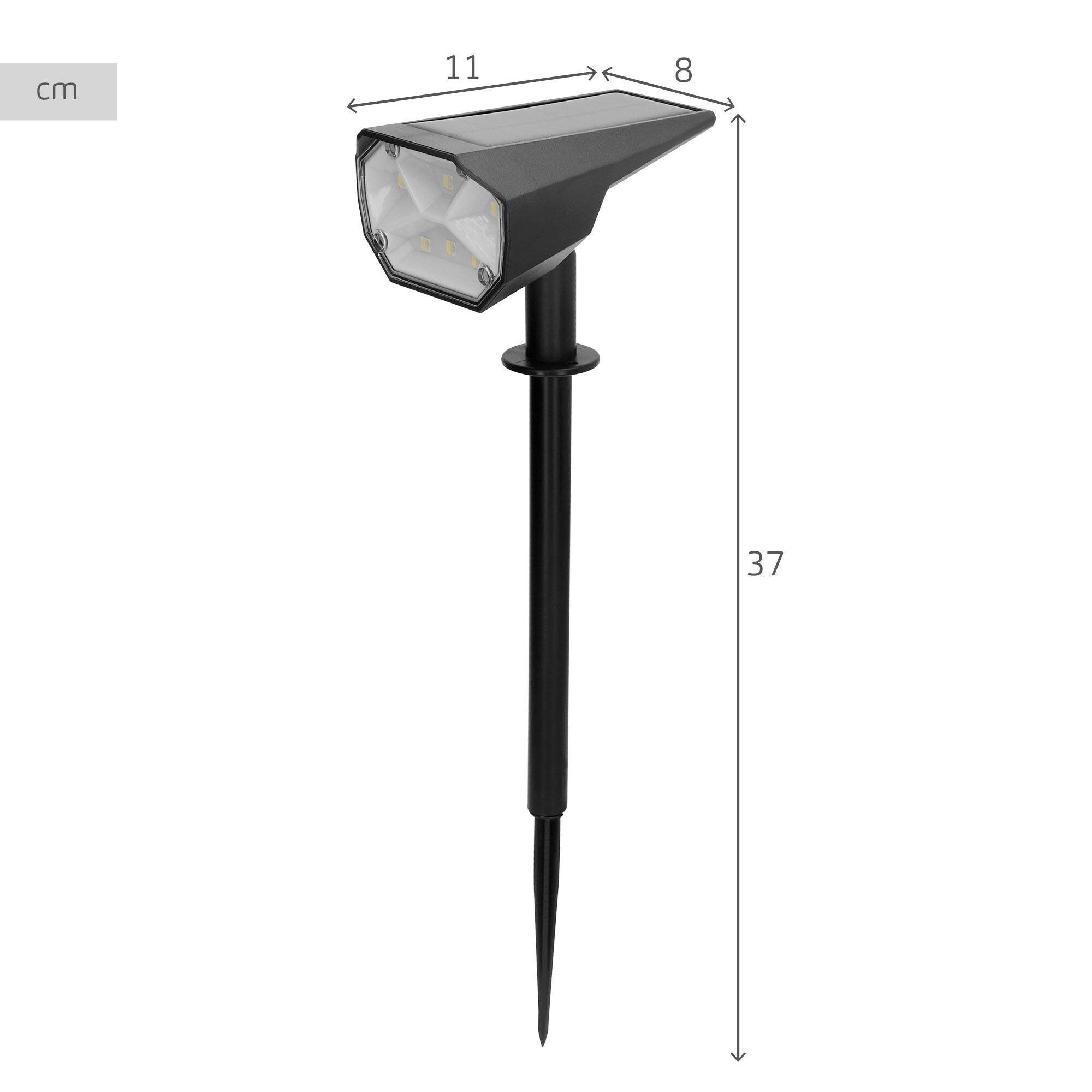 Aktive Conjunto de 6 balizas solares LED, luz fixa e colorida, 5-10 lúmens 4/7
