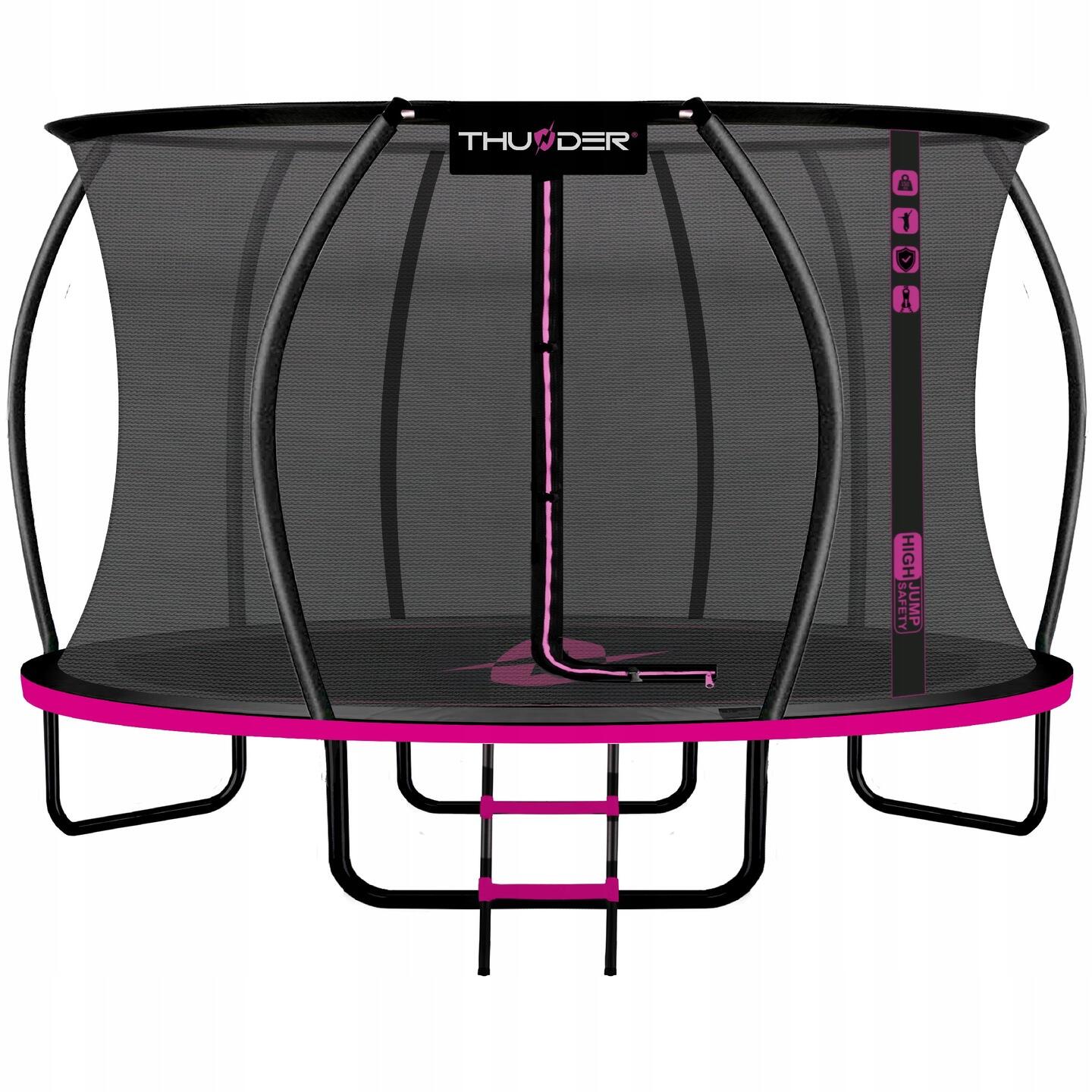 Trampolina ogrodowa dla dzieci Thunder Inside Ultra 12FT Pink