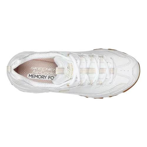 Chaussures Femmes Skechers D´Lites blanc 4/5