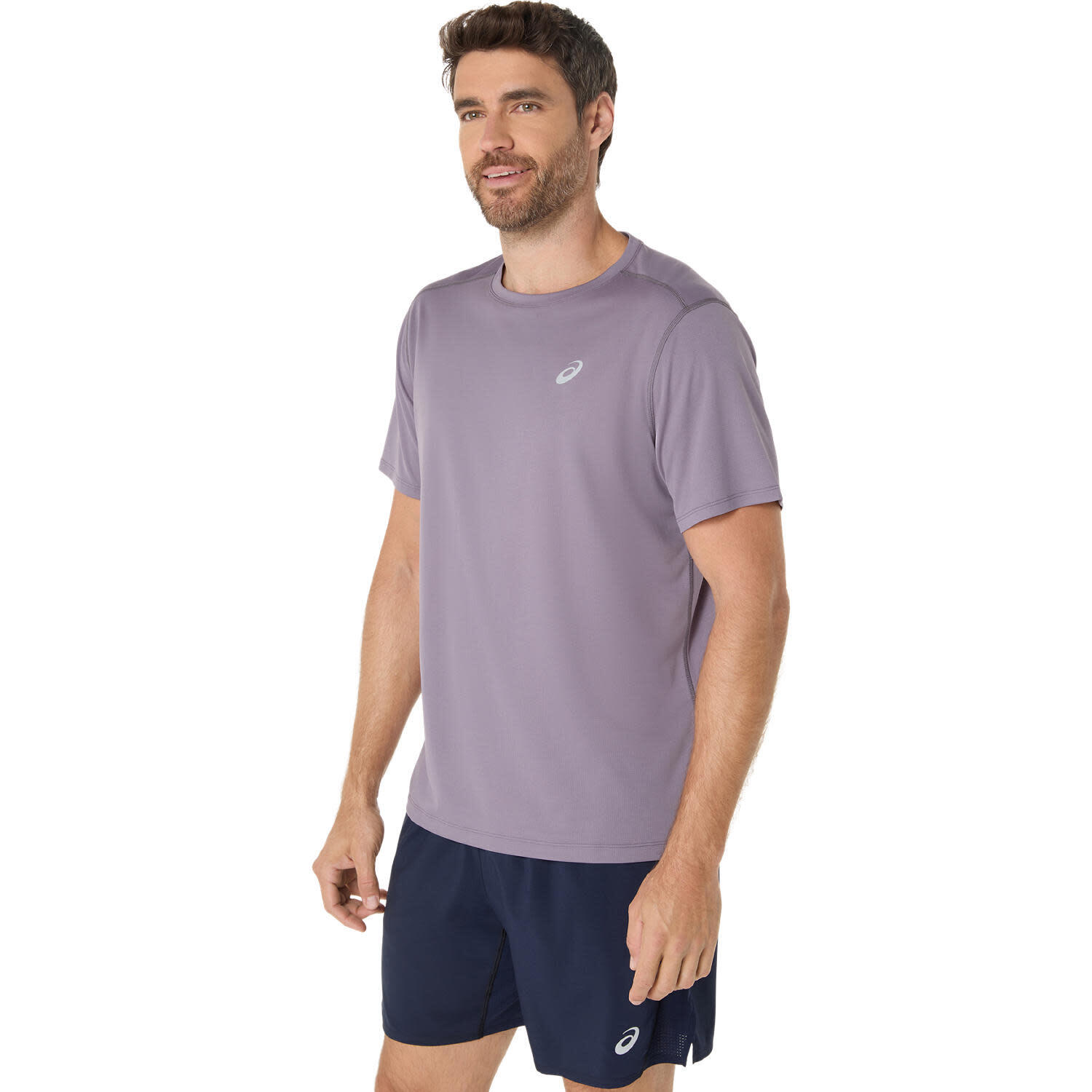 T Shirts E Camisas Homem - ASICS Core SS Top - Lavender Grey 3/6