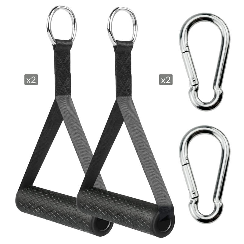 Mânere din cauciuc cu carabiniere pentru Power Bands/scripete Revity, 2 buc