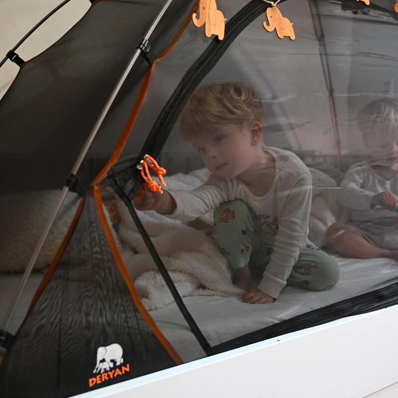 Rede Mosquiteira Bed Tent - 200x90cm - Preto - Postes de Alumínio