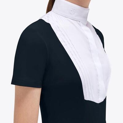 Cavalleria toscana jersey wedstrijd shirt s/s bib girls blauw -