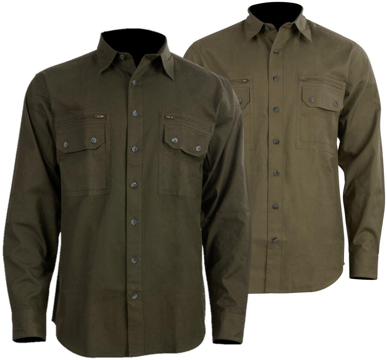 La Chasse® Doppelpack-Jagdhemden "Yukon" Outdoorhemden oliv/grün/schilf Oefele 1/1