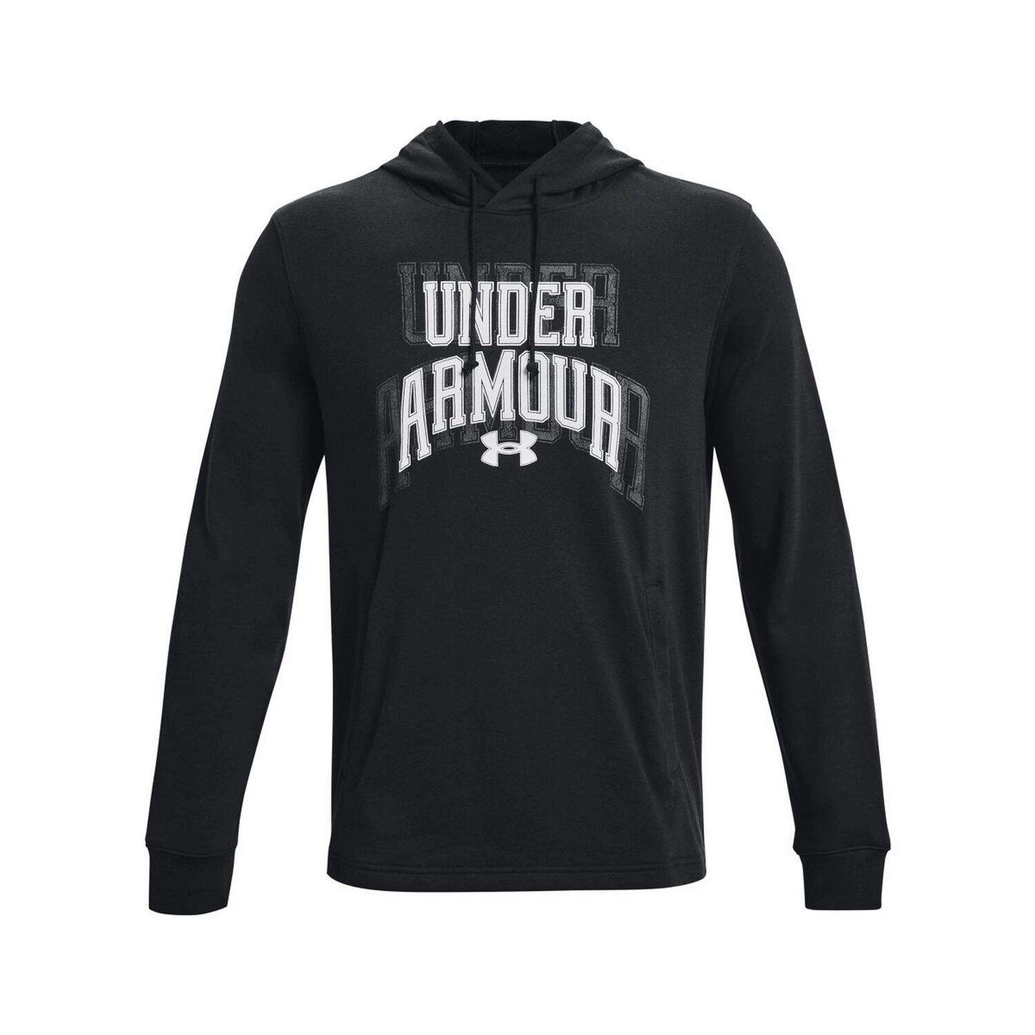 Felpa Con Cappuccio Grafica Uomo Under Armour Rival Nero 5/6