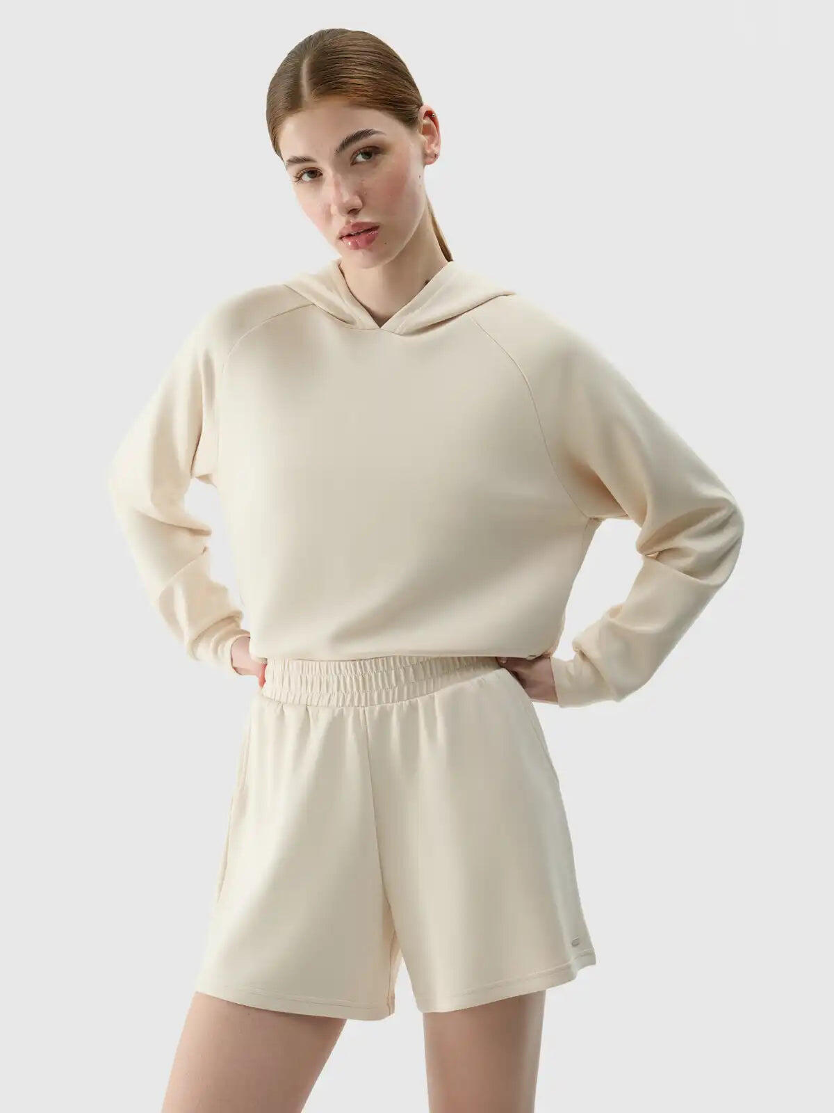 Damen-Shorts mit Elastischem Bund und Seitentaschen 4F Decathlon