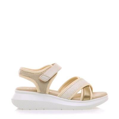 Keilsandalen damen MTNG COTTON weiss