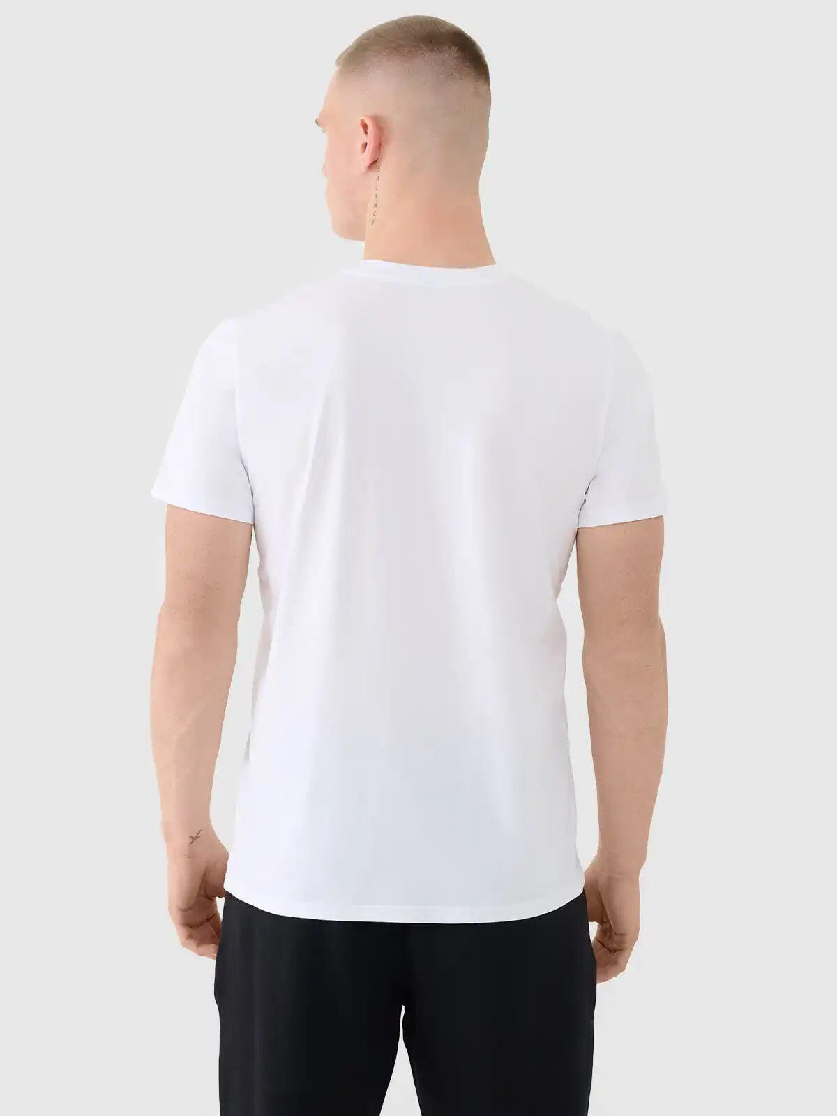 T-shirt Uni Coupe Classique pour Homme 3/4