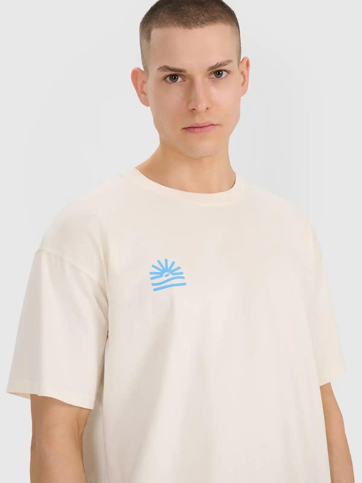 T-shirt Oversized de Homem em Malha Jersey 4/6