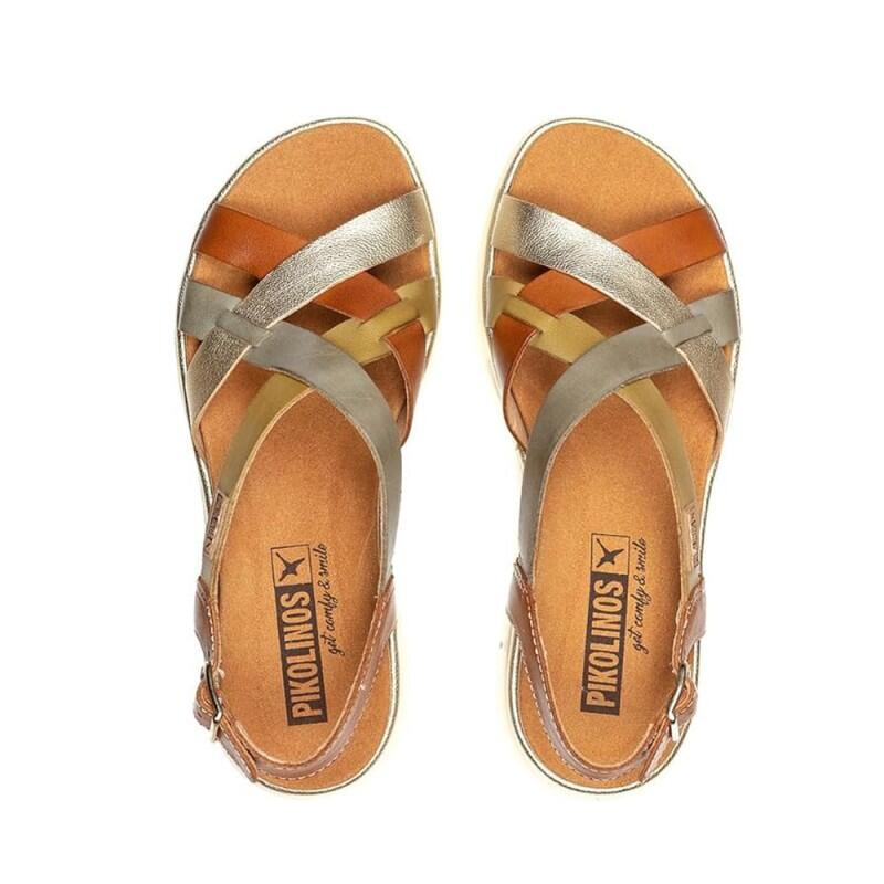 Sandales Plates Femme Pikolinos W4n-0650 Marron 4/4
