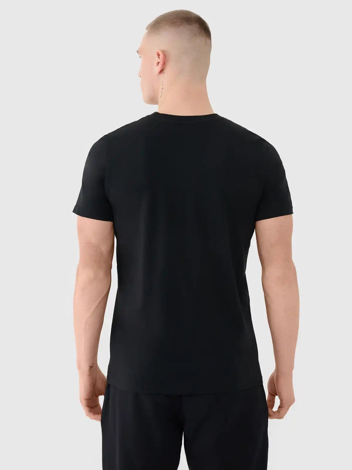 T-shirt Regular a Tinta Unita per Uomo 4/5
