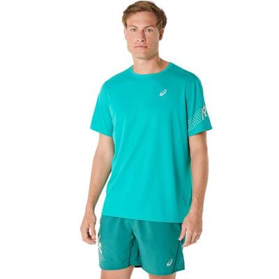 T shirts overhemden heren - asics icon ss top - rainy lake