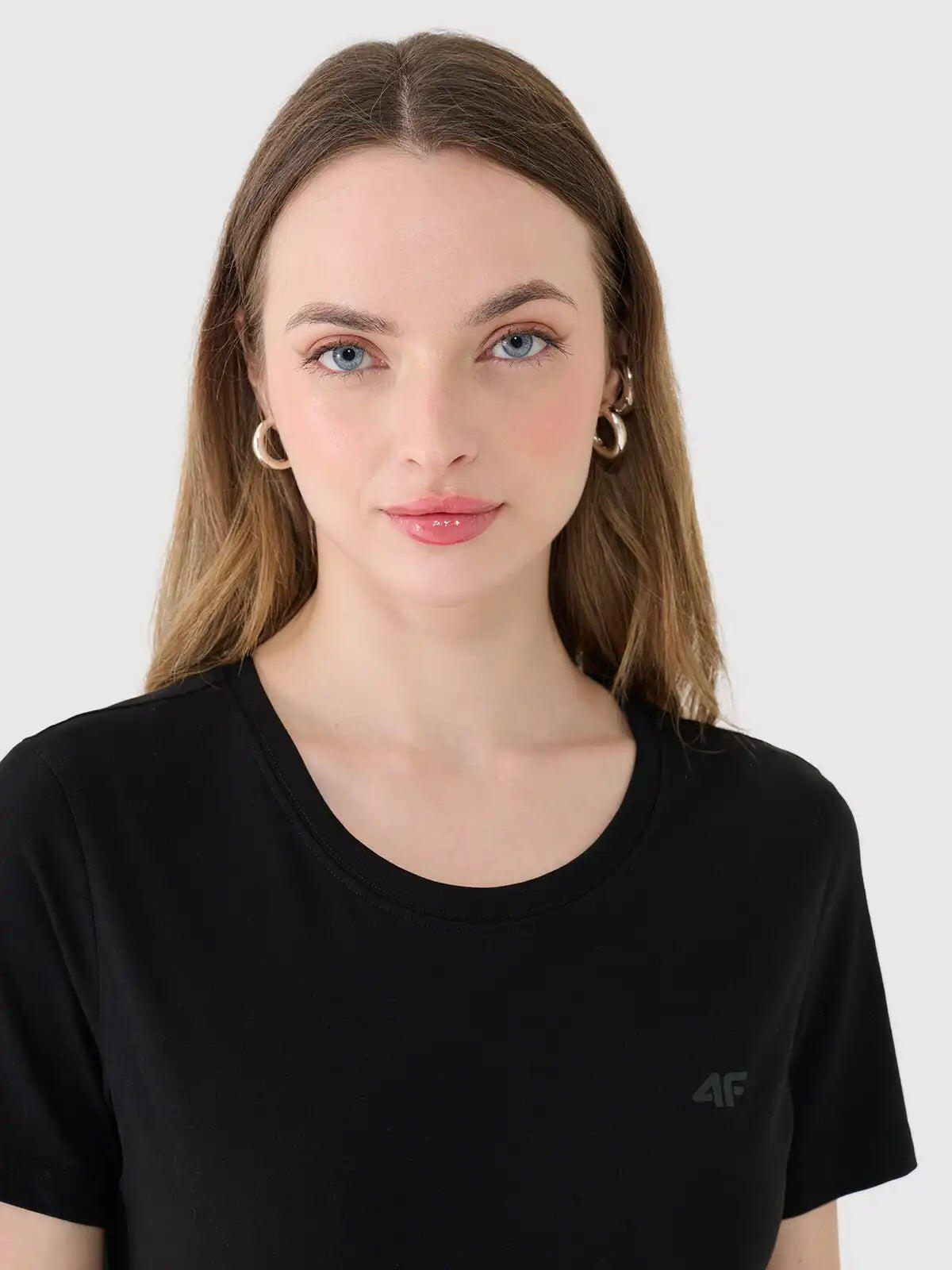 T-shirt Unie Coupe Classique pour Femme 2/4