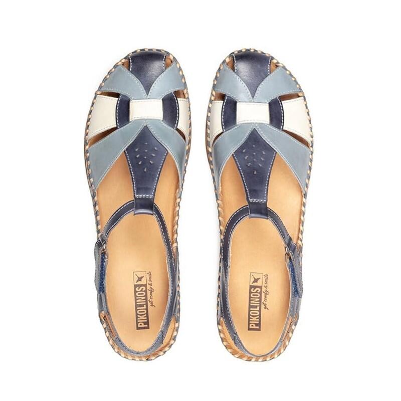 Sandalias Planas Mujer Pikolinos W8k-0847 Azul 3/4