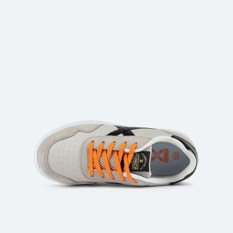 Zapatillas Casual Infantil Munich Mini Balloo 04 Gris y Negro Ligeras-8893004 4/6