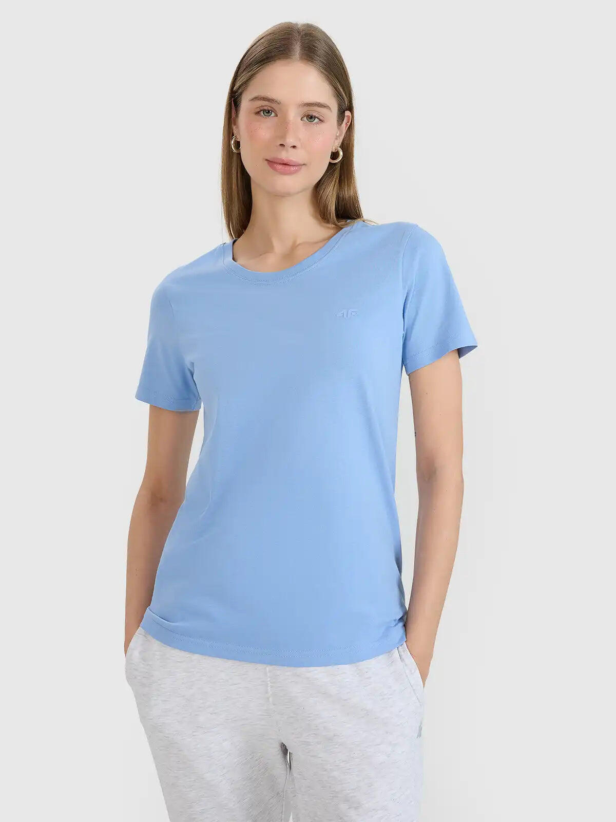T-shirt Unie Coupe Classique pour Femme 2/6