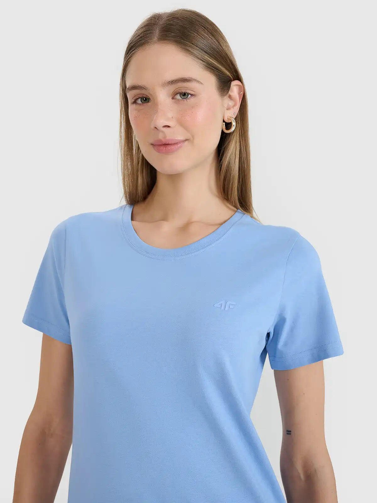 T-shirt Unie Coupe Classique pour Femme 1/6