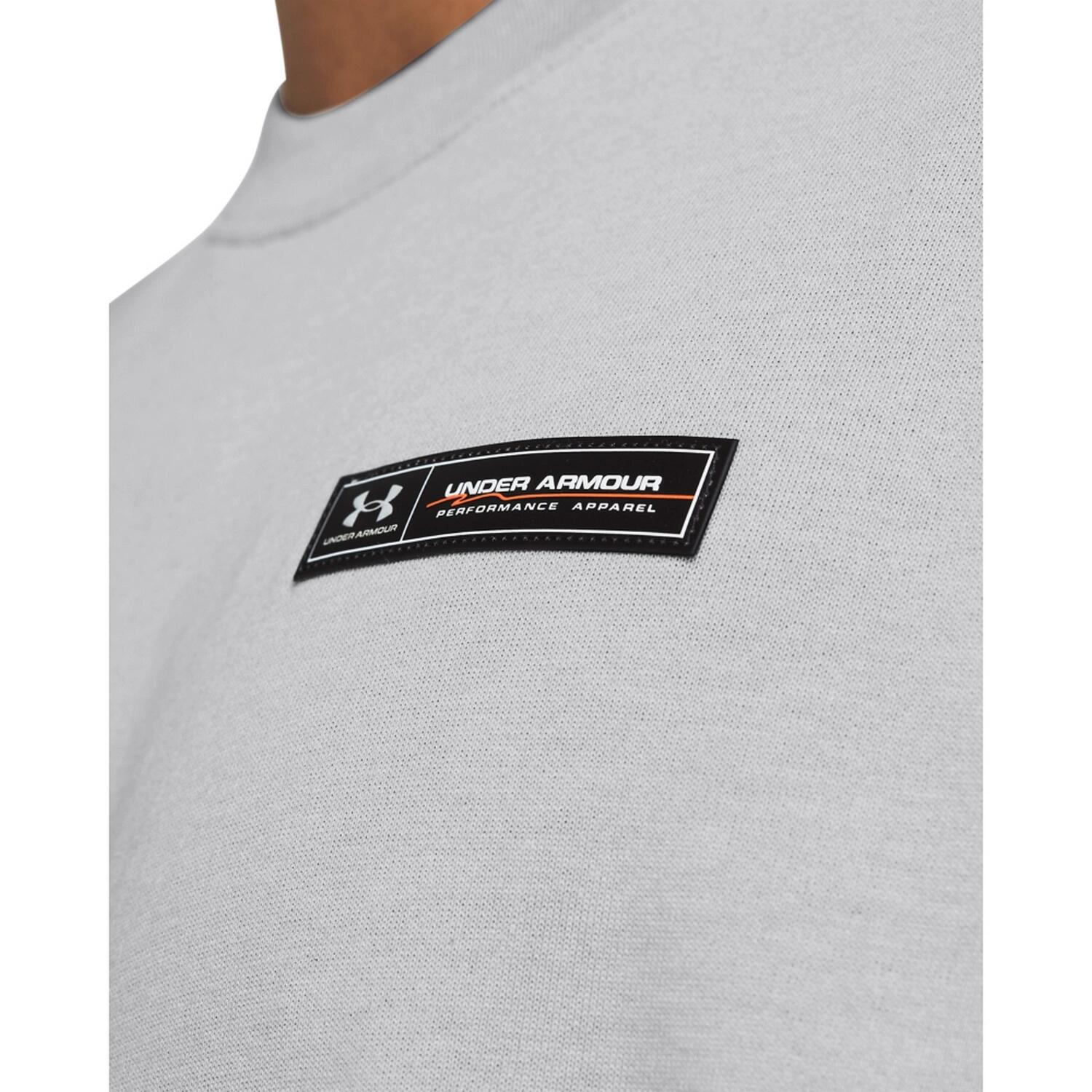 Herren T-Shirt Under Armour HW Armour Label mod gray medium heather/schwarz 3/6