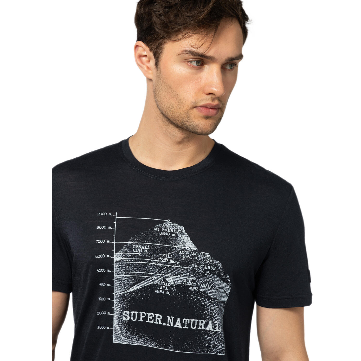 Koszulka męska z merino Super.Natural Men's 7 Peaks Tee z krótkim rękawem 3/5