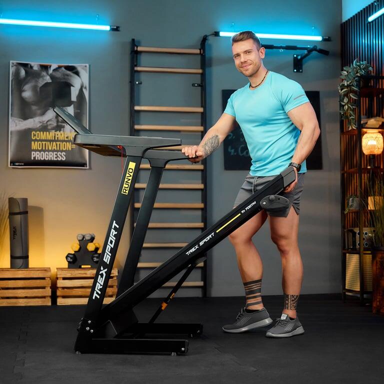 Tapis de course pliable Trex Sport RUNVO TX-700TM vitesse 16 km/h 120 kg 4/7