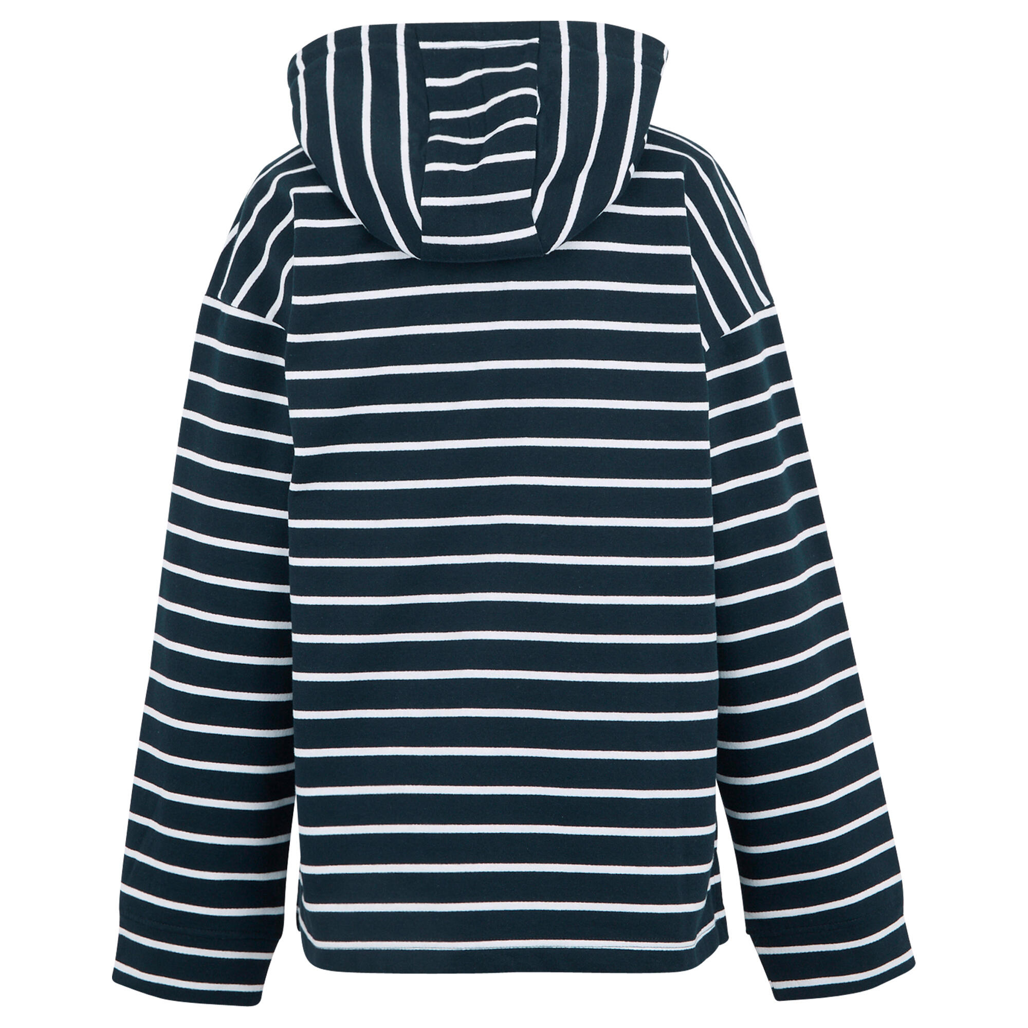 Felpa Con Cappuccio E Zip Intera A Strisce Donna Regatta Bayletta II Blu Navy 2/5