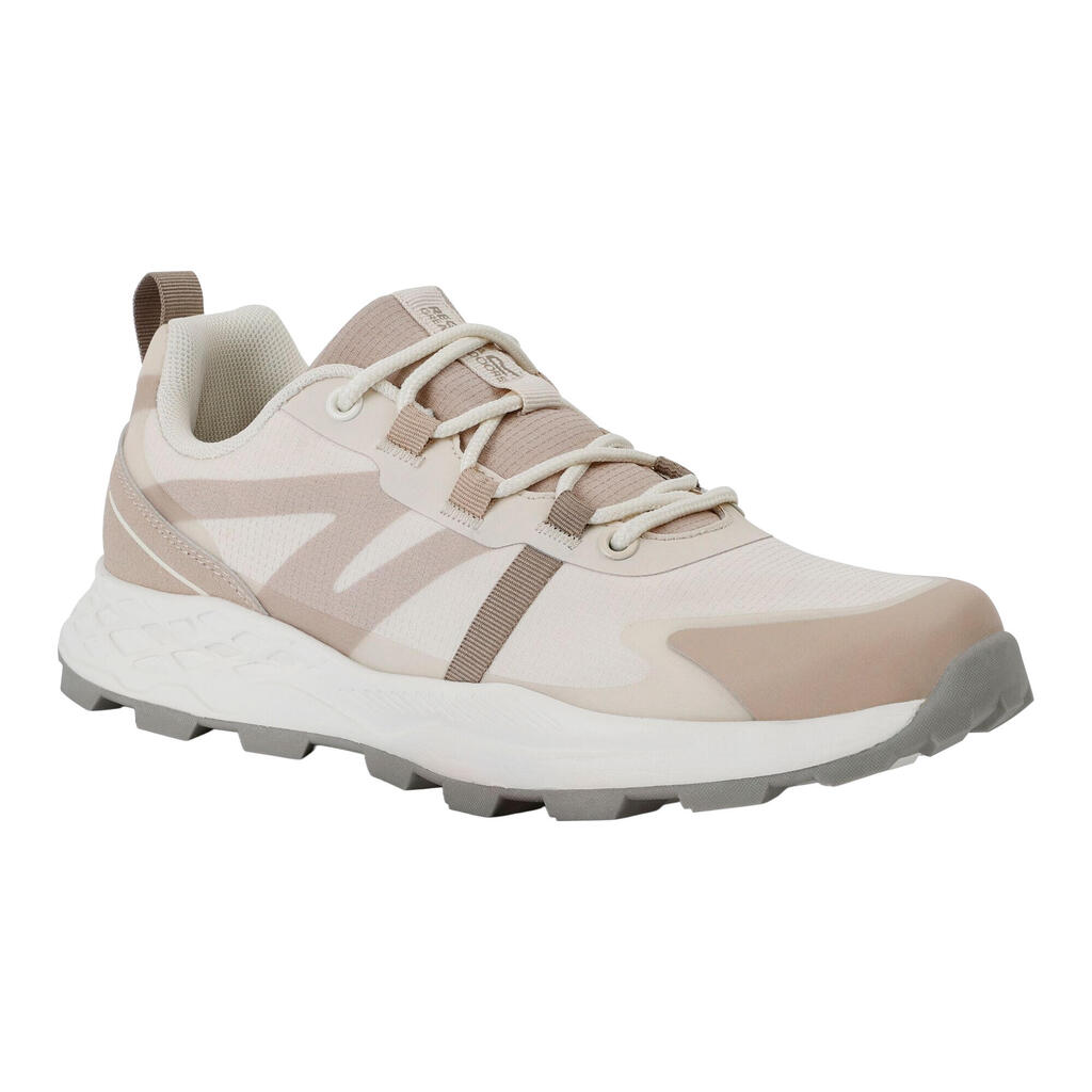 Womens/Ladies Leighton Synthetic Leather Trainers (Light Vanilla)