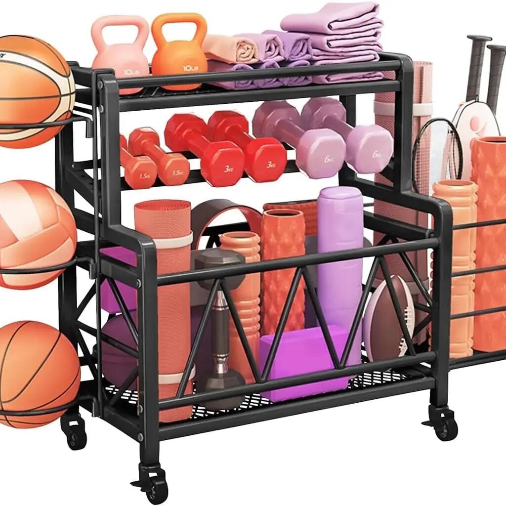 Dumbbell Rack with Wheels for Training Equipment FF