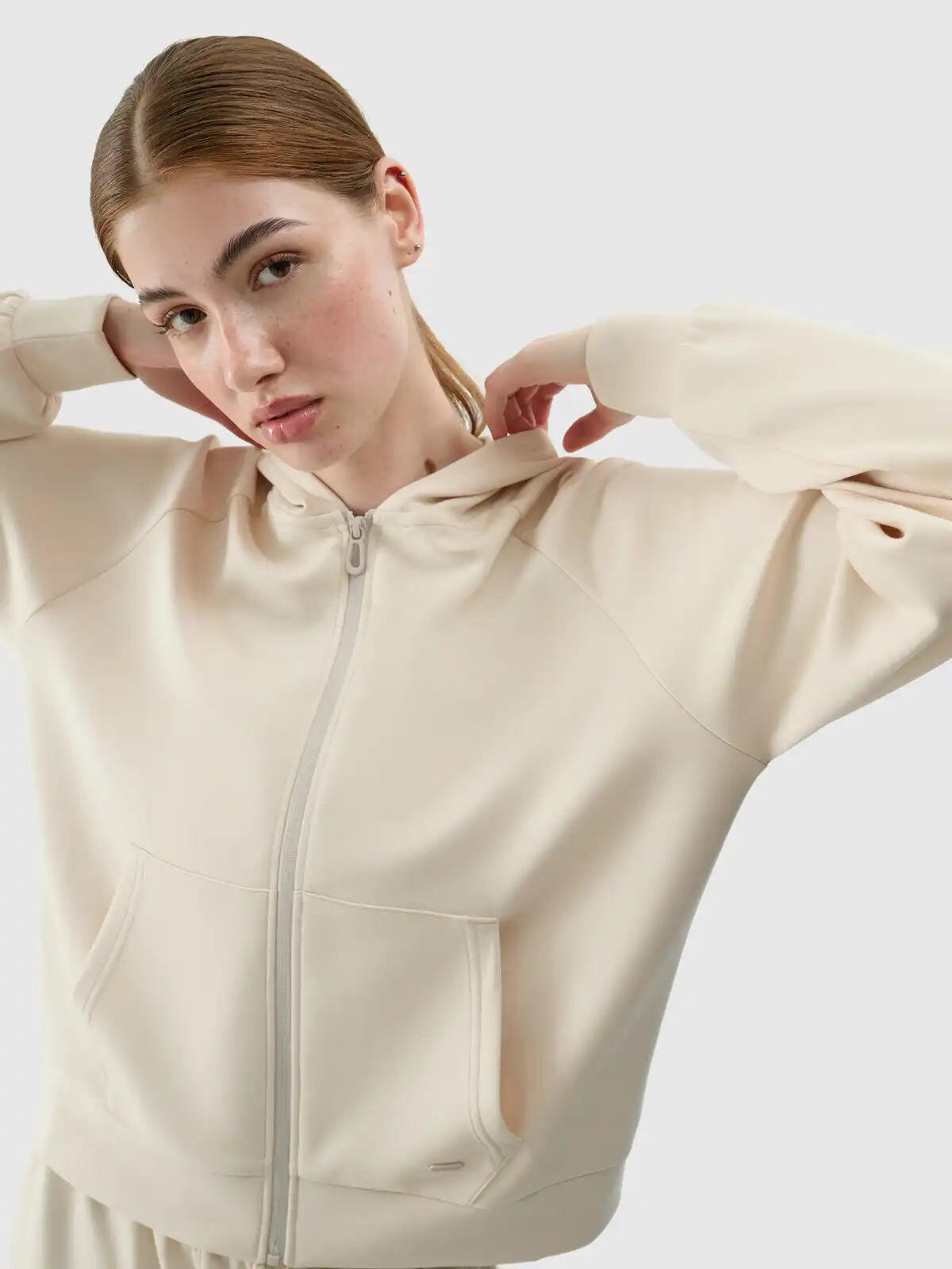Sweat-shirt zippé pour femme en modal 2/5