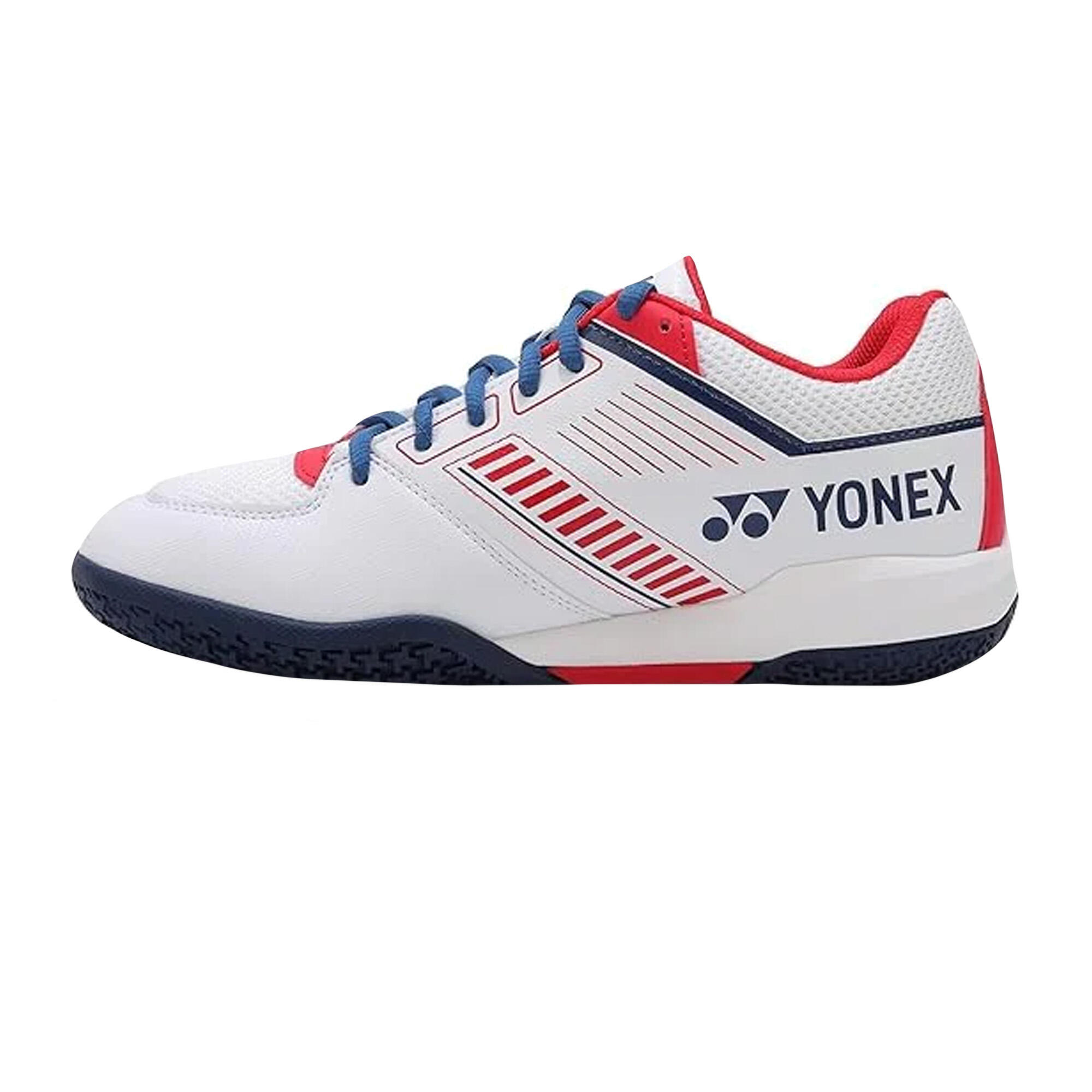 Mens Strider Flow 2024 Badminton Shoes (White/Red) 2/2