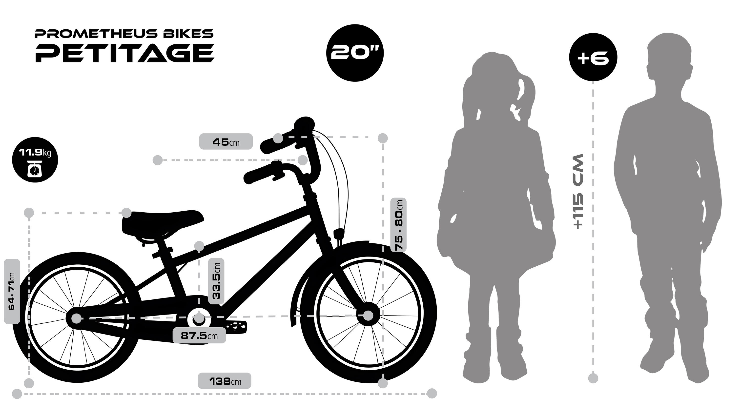 Bici bambini 20 pollici 6–7 anni retrò/vintage, V-Brake e cavalletto 7/8