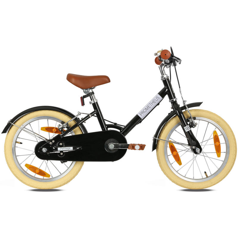 Vélo enfant 18 pouces dès 6 ans – Rétro/Vintage, frein V-Brake & béquille