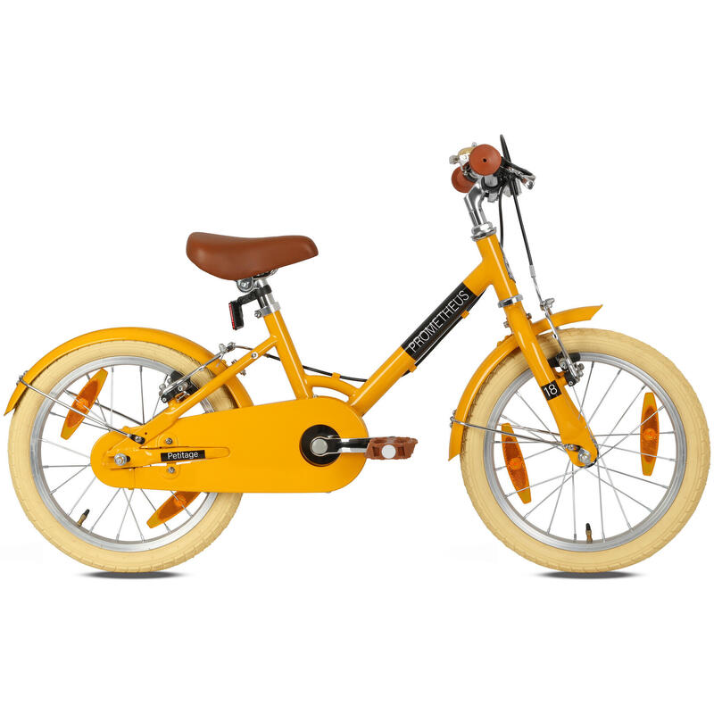 Vélo enfant 18 pouces dès 6 ans – Rétro/Vintage, frein V-Brake & béquille