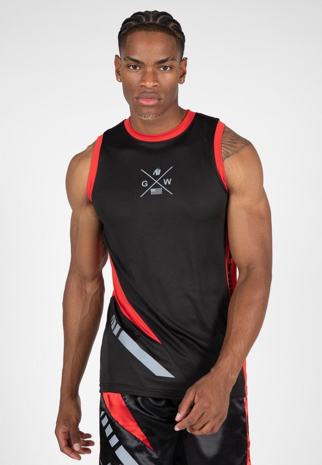 Hornell Camiseta de tirantes - Negro/Rojo 3/7