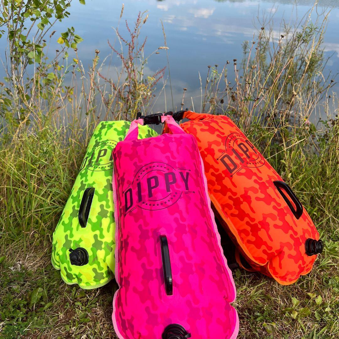 Tow Float | Open Water Swim Buoy | Dry Bag Pink Camo 28 Litres 7/7