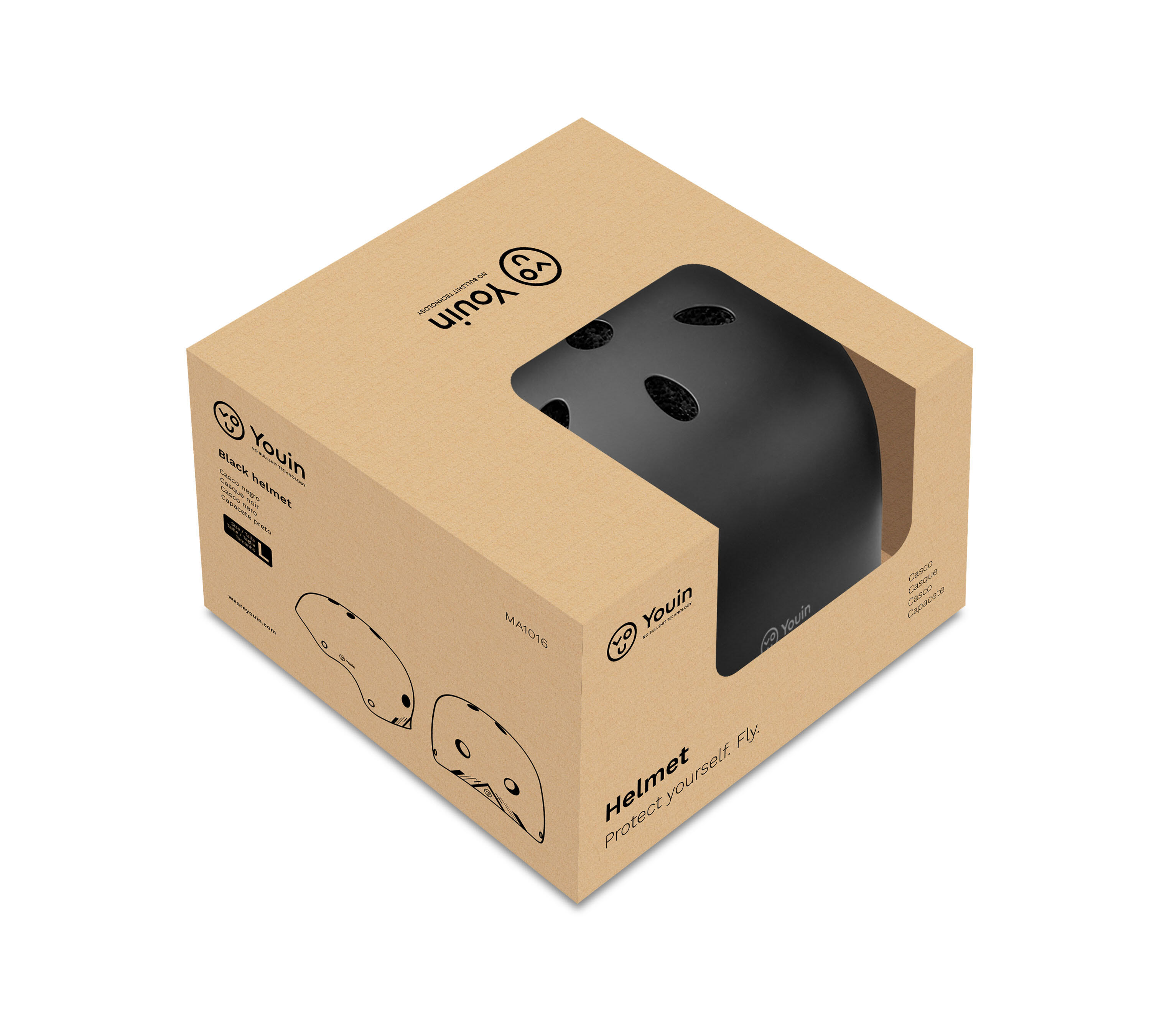 Capacete Youin MA1016 homologado, leve, ajustável, moderno e com forro removível 5/7