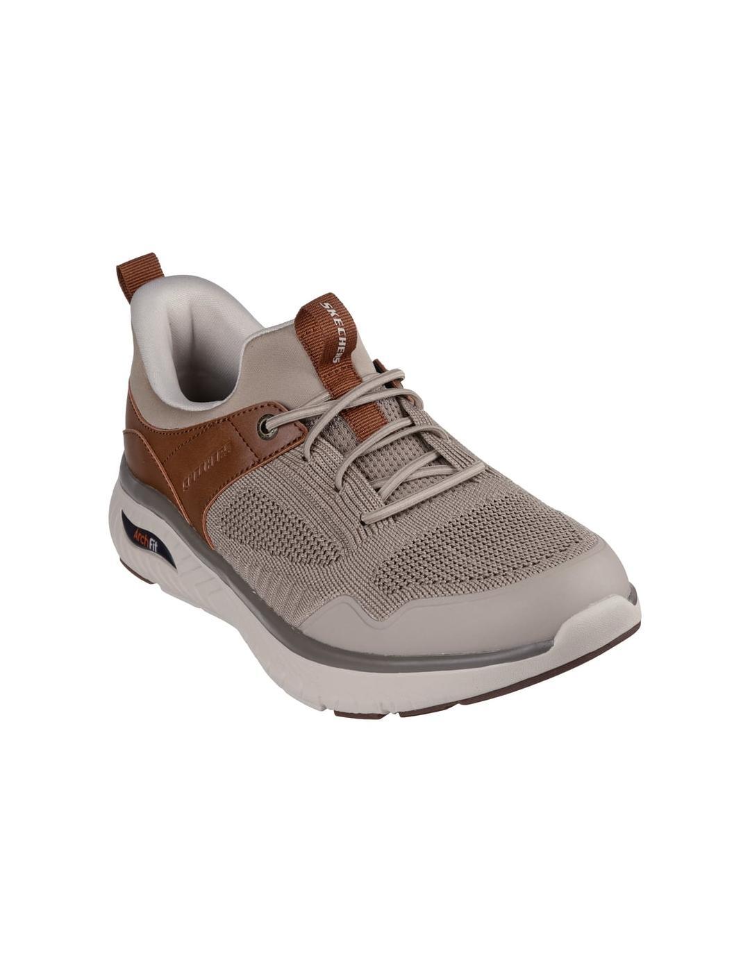 Zapatillas para Hombre Skechers Arch fit crosser slip-in Beige 3/3